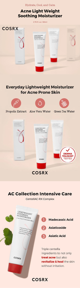 COSRX AC Collection Hidratante calmante leve