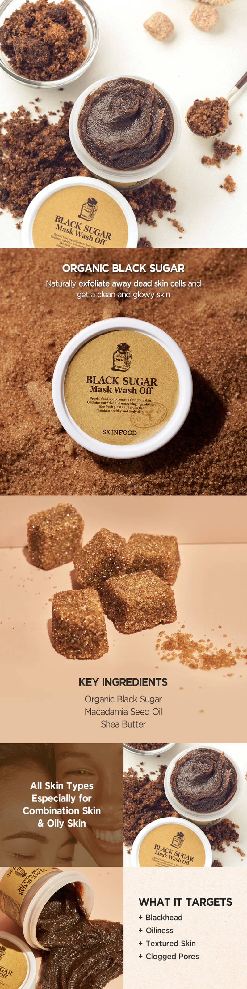 SKINFOOD Black Sugar Mask Wash Off STORE K BEAUTY